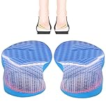 YMXWAN Supination Insoles for Flat Feet, High Arches, Heel Irritation, Pronation, Blisters, Supination, Moisture Wicking, Arch Support, Blue, Mesh + TPU, Orthotic, Unisex, 43-45, 2 Pack