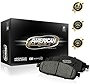 American Black ABD1307C OEM Ceramic REAR Brake Pads Compatible With Land Rover LR2 13-15 / Range Rover Evoque 12-15 / Volvo S60 11-18 / V60 15-18 & Others (SEE IMAGES) - Perfect fit, QUIET & DUST FREE