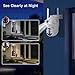 Yeewise Dual Lens WiFi Security Camera with AI Tracking, WiFi 6 Outdoor PTZ Camera, 360° View Home Security, 5/2.4Ghz Dual Band, Easy Bluetooth Setup, Plug-in Power