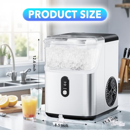 Image of Portable Ice Maker Machine, 32 LBS /Day, Self-Cleaning Countertop