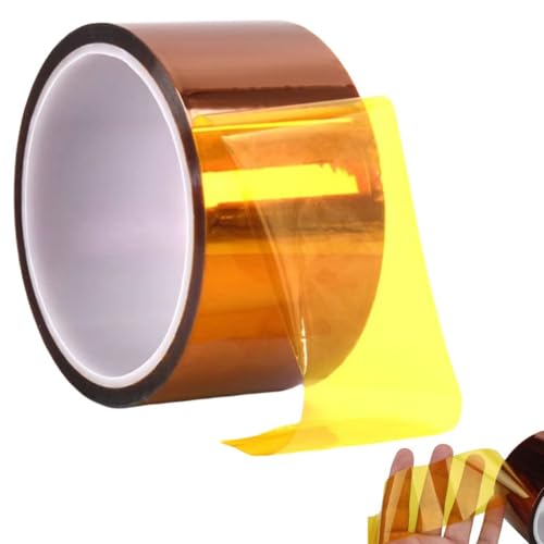 Image of 1 Roll High-Temperature Resistant Tape 2inch x 33m(108ft), No Residue Heat-Resistant Tape for Electric Task, 3D Printing, Soldering, Sublimation, Masking,No Residue