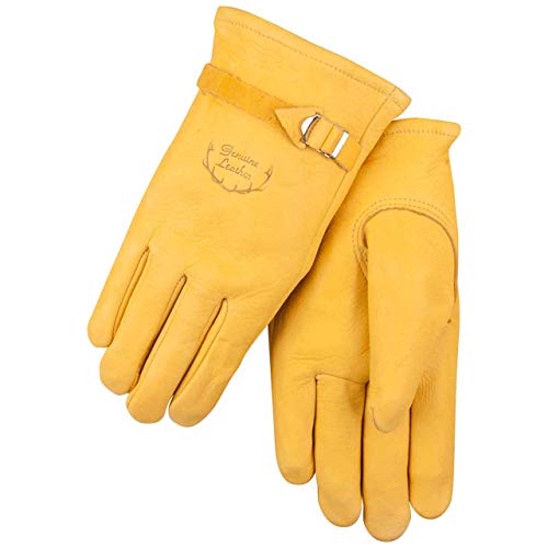 Black Stallion 17A Premium Grain Elkskin Driving Gloves, Large #TOP10