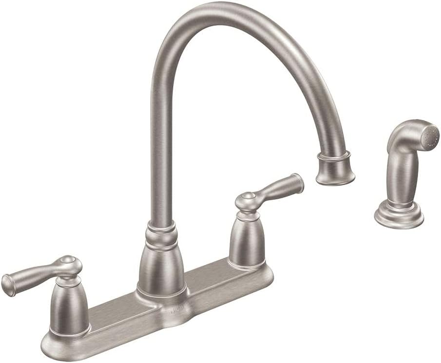 Moen CA87000SRS High-Arc Kitchen Faucet with Side Spray from the Banbury Collection, Spot Resist Stainless