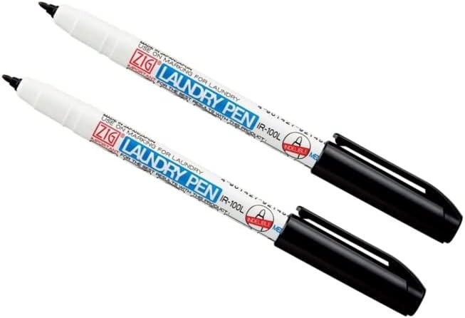 Zig Laundry Pen (PACK OF 2) alcohol based marker ideal for marking on fabric.The ink is durable with repeated washing.for Bullet Journals Crafts Illustration Lettering AP-Certified, MADE IN JAPAN