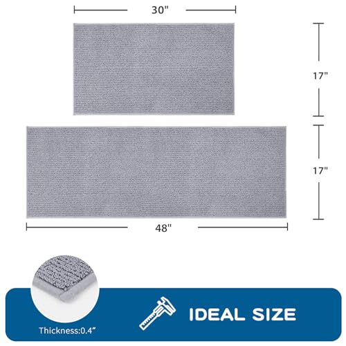 PURRUGS Machine Washable Kitchen Rug [2 PCS] (17