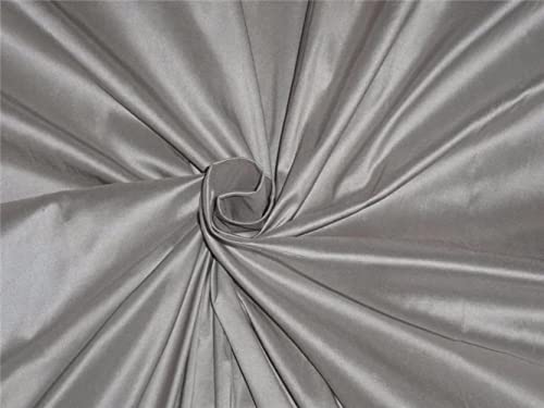 Soie dupion argent tissu haute couture 100% pur pour robe