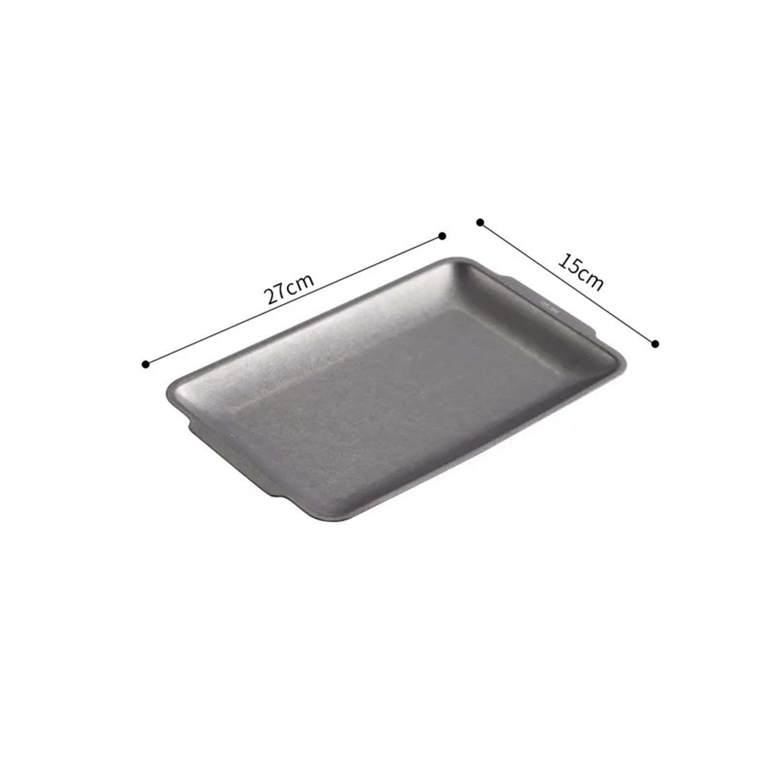6 Piezas de bandejas rectangulares Acero Inoxidable Retro for Barbacoa, Almacenamiento Aperitivos, Accesorios Cocina para Cocina(27cmx15cm)