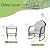 BALDPER 6 Pieces Patio Conversation Set, Lounge Rocking Chair with Cushion and Coffee Table, Wicker Bistro Set, Outdoor Furniture for Porch, Deck, Backyard, or Poolside, Blue
