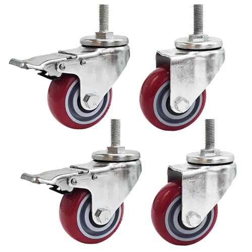 Aenmezen 3C` M16 lWt Xe LX^[ 4Zbg É XCx LX^[ u[Lt ׏d 300 kg J[g/Ƌp ؍ނ^CȂǏ Kp(2SWIVEL+2WITH BRAKE,75MM)