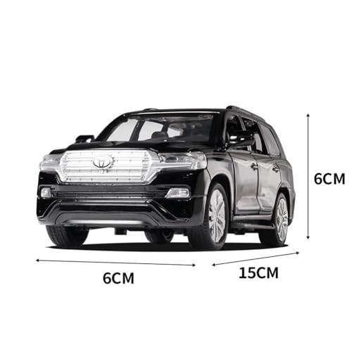 Image of Metal Pull Back Diecast Car Suv 1:32 Land Cruiser 4 Door Pull Back Car Model With Sound Light Boys Gifts Toys For Kids?Pack Of 1?, Multicolor