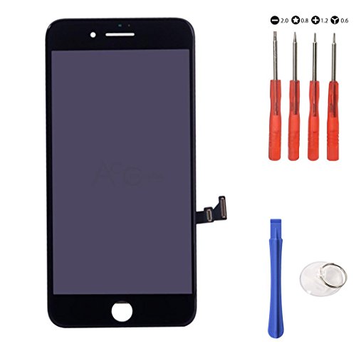 Mobofix Touch Screen Digitizer Assembly Replacement para iPhone 8 Plus Negro Black Glass LCD Display Free Repair Tool Kits & Screen Protector Film