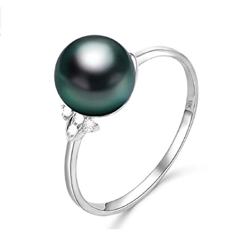Bague avec noir perle de Tahiti en or 18k pour sublimer vos soirées