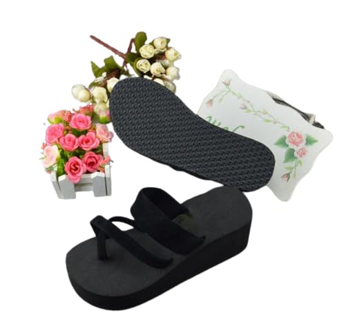 UUNDA Fashion Womens Platform Chunky Heel Sandals, Solid Casual Outdoor High Heels (Black) (Size - 37) (B0CJ4KFMPC) Amazon Price History, Amazon Price Tracker