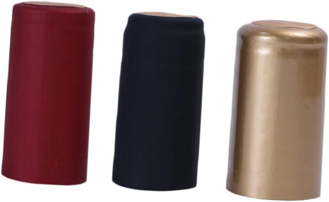 Wine Heat Shrink Capsules for Wine Bottles 200pcs Black Xmas PVC