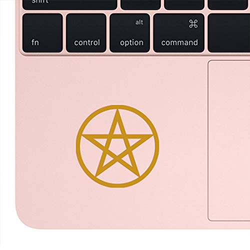 Nbfu Decals The Pentagram Symbol (Metallic Gold) (Set Of 2) Premium Waterproof Vinyl Decal Stickers For Laptop Phone Accessory Helmet Car Window Bumper Mug Tuber Cup Door Wall Decoration #TOP3