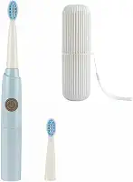Escova de Dentes Elétrica com Porta Estojo de Viagem e Cabeça Extra Limpeza Profunda Cerdas Macias Design Ergonômico e Portátil para Higiene Bucal Completa Original