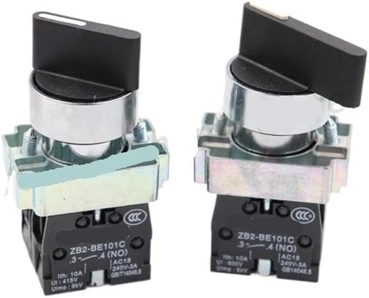 1pcs XB2 Supply Start Rotary Switch 2 Position 1NO Long Handle Self- Reset