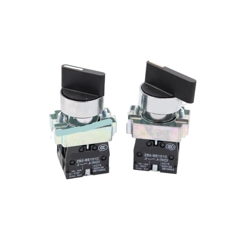 1pcs XB2 supply start rotary switch 3 Positio 2NO Self-locking Sho