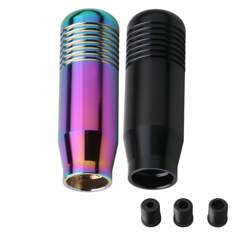 Artgol 2 Pcs (Neon&Black Color) Gear Shifter Knobs and Adapter Replacement