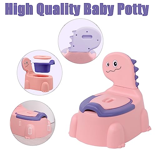 Potty Training Toilet ， Dinosaur Potty Training Seat，Toddler Potty Chair，Portable Toilet For Kids With Non-Slip Rubber Mat Backrest For Boys Girls Kids Toddler #TOP2
