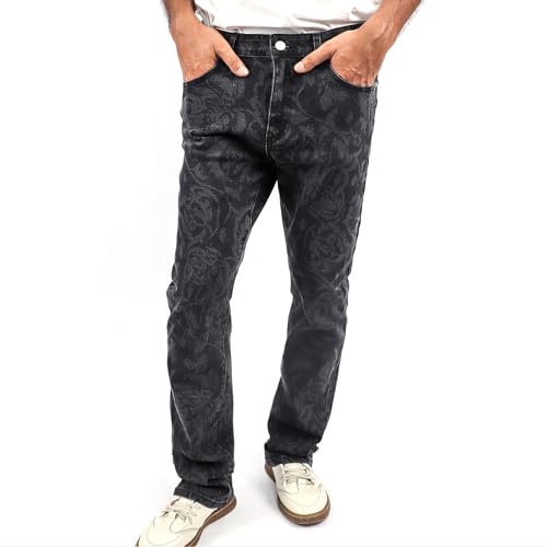 Men's Stacked Slim Fit Jeans Skinny Stretch Straight Leg Denim Pants Y2K Grunge Graphic Jeans Vintage Aesthetic Pants3