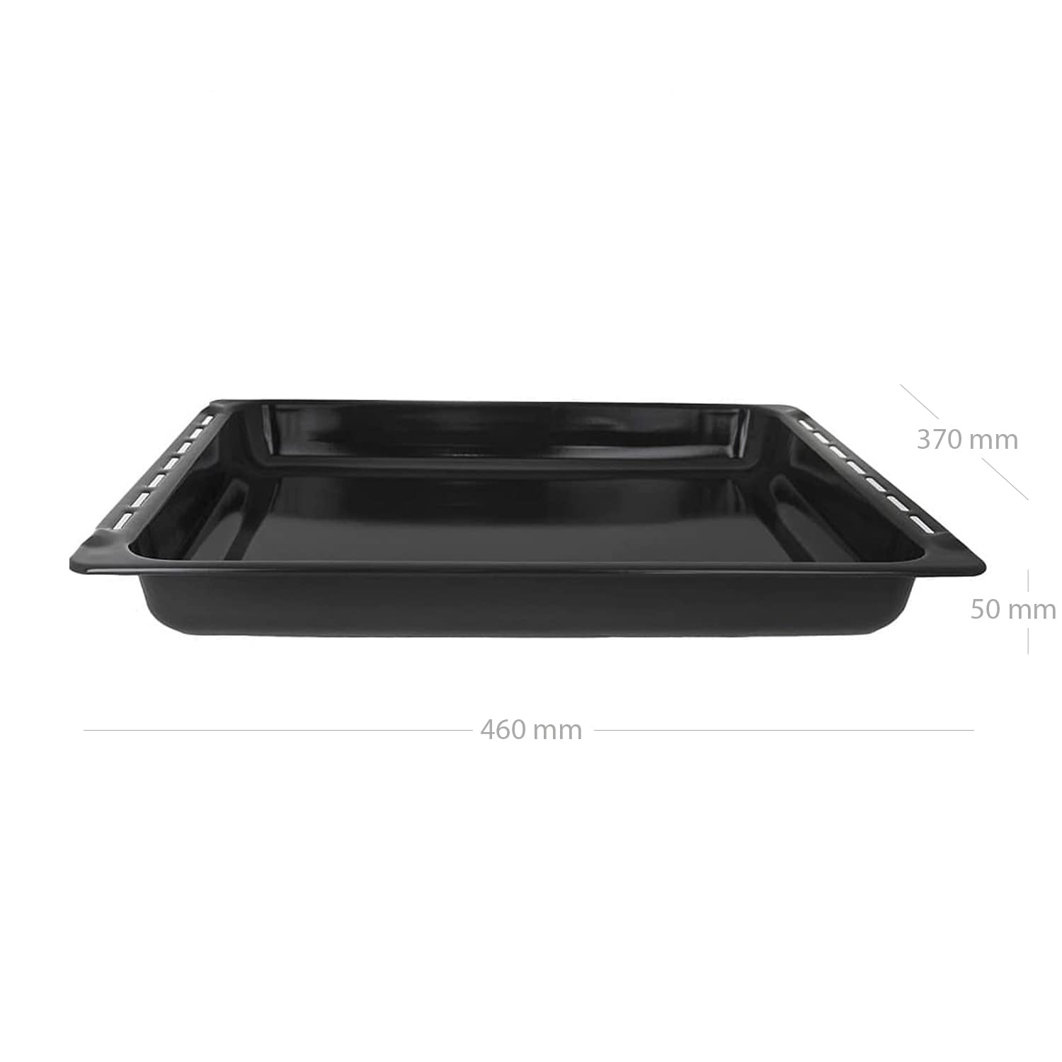 CABLEPELADO Bandeja para horno Teka | modelo 82405902 | Bandeja profunda esmaltada Horno Teka | 370 mm profundo x 460 mm ancho