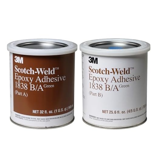 3M Scotch-Weld Epoxy Adhesive 1838, Green, Part B/A , 1 Quart Kit