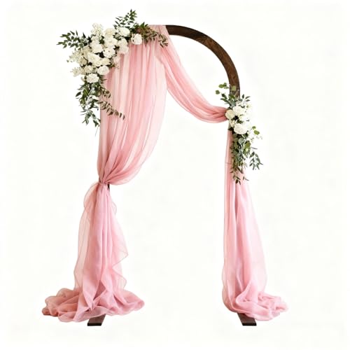 HeyMate 6.98FT Wood Arch Wooden Wedding Arches for Ceremony Wooden Arch Backdrop Stand for Proposal Wedding Party Scene Birthday Party Bridal Shower Garden Outdoor Rustic Decorations