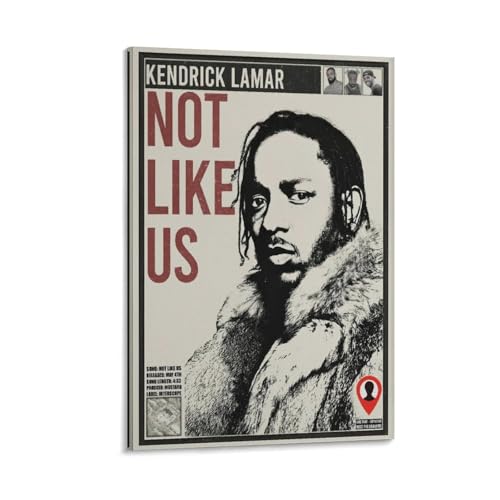 GMSDBS SIUR Kendrick Lamar Not Like Us 3 Canvas Poster Wall Decorative Art Painting Living Room Bedroom Decoration Gift Frame-style12x18inch(30x45cm)