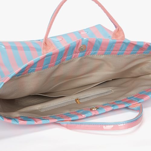Image of Lushandy PVC Tote Bag for Women Jelly Beach Bag Top Handle Hobo Handbag | Water-Resistant, Wipe Clean, Lightweight