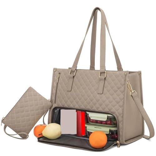 XCTDSVAH Bolsa Termica Porta Alimentos Bolsa de almuerzo con aislamiento 2 en 1, adecuada for portátiles 15,6 pulgadas, refrigerador hermético for picnic impermeable y trabajo(Color1)