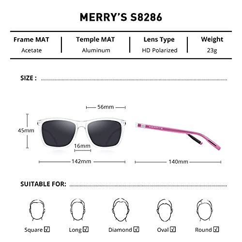 MERRY'S Polarized Sunglasses for Women Aluminum Men's Sunglasses Driving Rectangular Sun Glasses for Men/Women2