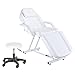Anaelle Pandamoto Table du Massage Réglable Lit du Massage Pliante en Cuir PU avec Tabouret pour Salon Professionnel et Maison, Poids: 31kg, Blanc