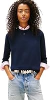Tommy Jeans Damen Tjw Essential Crew Sweater EXT Dw0Dw20159 Pullover, Blue (Dark Night Navy), L