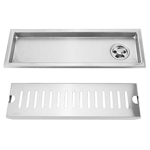 Drain de sol de douche rectangulaire en acier inoxydable à drainage latéral - 4