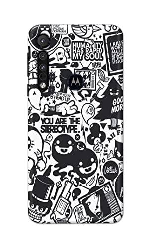 Image of Printed Hard Back Cover Case for Motorola One Macro Back Cover (Mixed Cartoon) -1302
