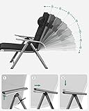 SONGMICS Sonnenliege klappbar Liegestuhl mit 6 cm Dicker Matratze abnehmbares Kopfkissen aus rostfreiem Aluminium - 5