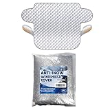 OneV FT 車のフロントガラス用 雪カバー | 防水 防風 折りたたみ可能 霜防止 - 雪 冬 ウィンドシールドカバー | 冬の 霜 雨 日光 からの 保護 屋外 寒冷 天候 用