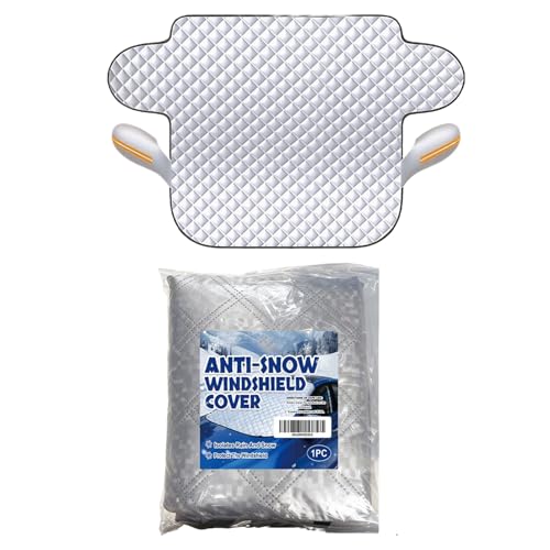 Cubierta para parabrisas a prueba de nieve, protector impermeable antiviento y plegable, cubreparabrisas para nieve e invierno – Para la protección exterior y al aire libre de lluvia, sol frío