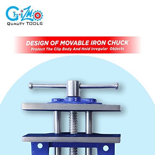 Image of GIZMO Woodworking Bench Vice, 6 Inch (152mm) Heavy Duty Professional Woodworker Vise Tool for Workbench, Universal Cast Iron DIY Wood Clamp