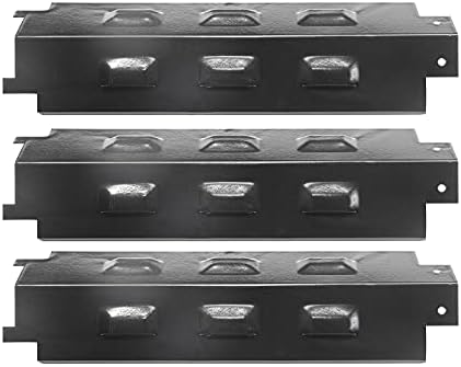 VICOOL 14 5/8 x 4 1/4'' Heat Plate Shield Replacement for Charbroil, Savor Pro, Kenmore, Master Chef, Rangemaster, Porcelain Steel, 3-Pack, hyJ853A