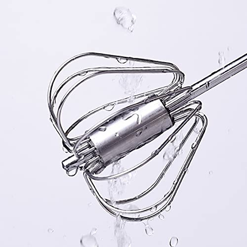 Batidor de huevos semiautomático de acero inoxidable con empuje manual giratorio, alambre de acero cifrado mejorado