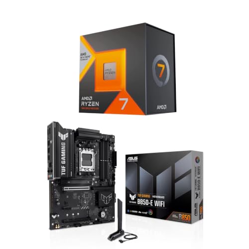 MICRO CENTER AMD Ryzen 7 7800X3D CPU Processor with ASUS TUF Gaming B850-E WiFi ATX Motherboard...