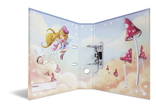 HERMA Ordner A4 Feen, 7 cm breit, Ringordner mit Kindergarten Motiv, bunter Aktenordner mit Innendruck für Jungen, Mädchen und Kinder