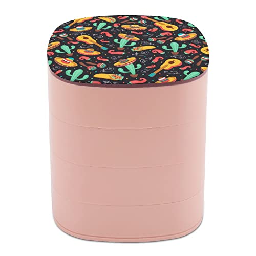 Meuble à bijoux mural rotatif à 360° en forme de cactus mexicain avec miroir