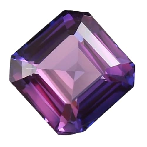Saphir naturel violet rose Asscher 11mm | Solution parfaite pour réparer ou créer un bijou