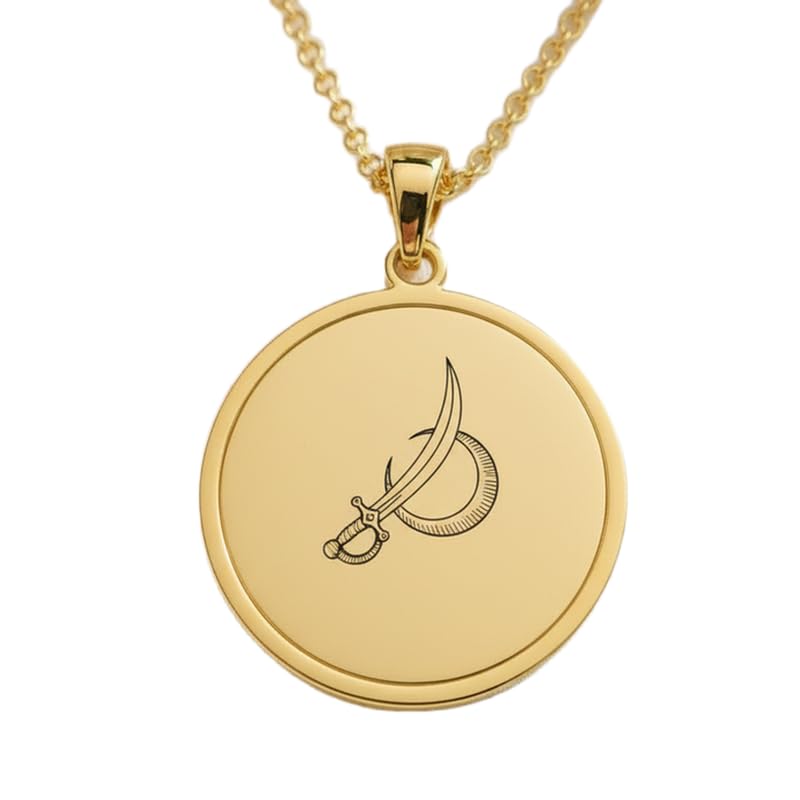 Collier épée et croissant de lune en argent pour affirmer votre style au quotidien