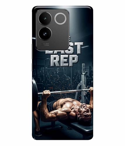 Image of Last Rep Gym Motivation Quotes Printed Hard Back Case Cover & Compatible for Vivo T2 Pro 5G | IQOO Z7 Pro 5G (Multicolor) - D1808