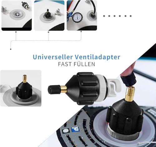 SUP Ventiladapter,Sup Adapter für Kompressor Sup Ventil SUP-Pumpe Zubehör Sup Pumpe Elektrisch für Kajak Dingy Boote Paddelboard Schlauchboot sup Board Stand Up Paddle Board