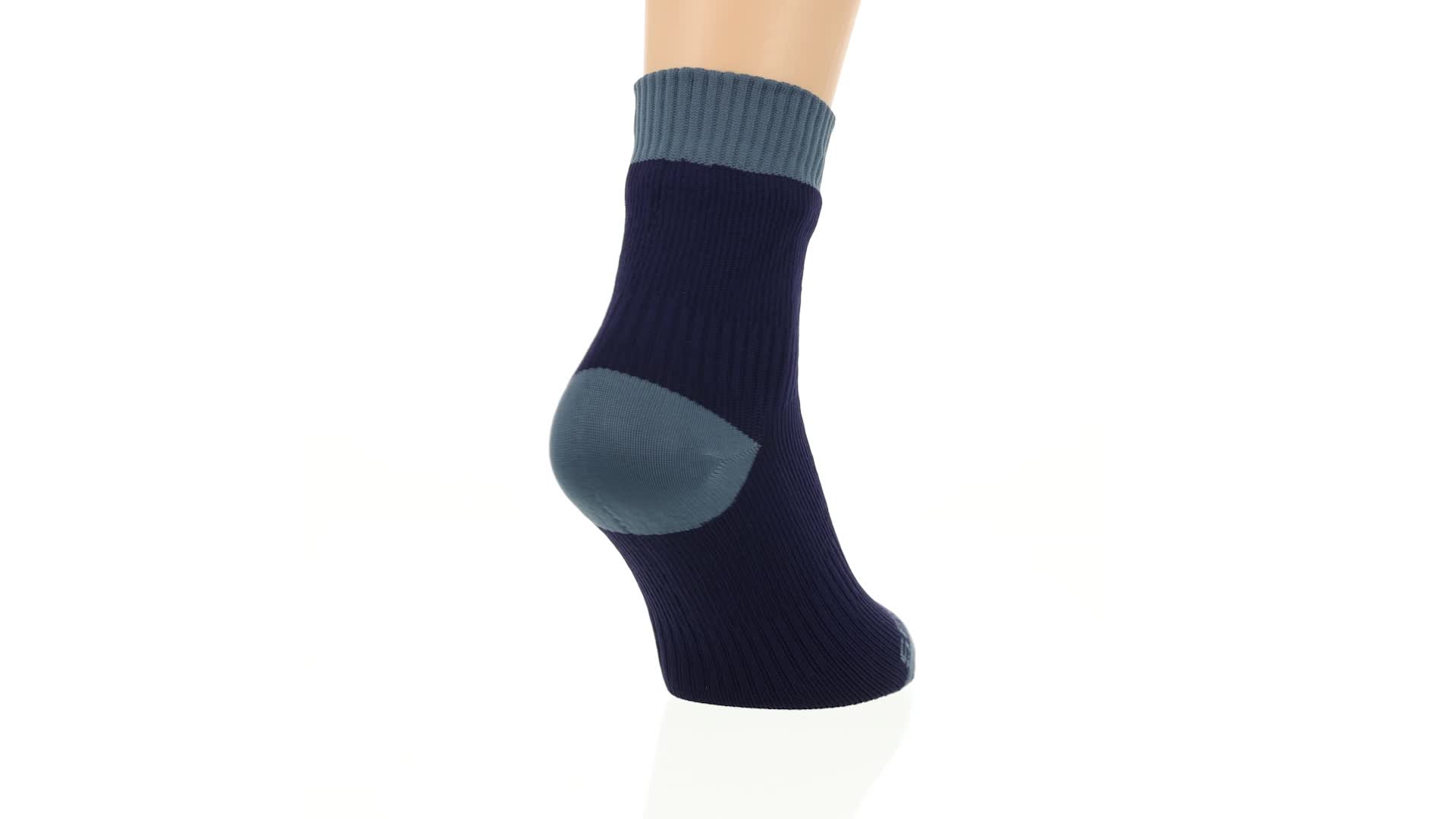 SealSkinz - Calzini Sottili, Impermeabili da Uomo, Uomo, Calze, Walking Thin Ankle, Dark Grey/Black, S